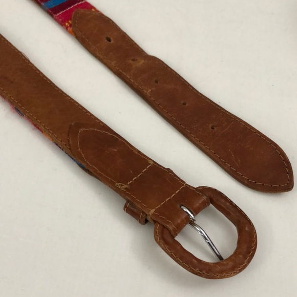 VINTAGE Sz M Artisan Handcrafted Multicolor Belt - Picture 7 of 14